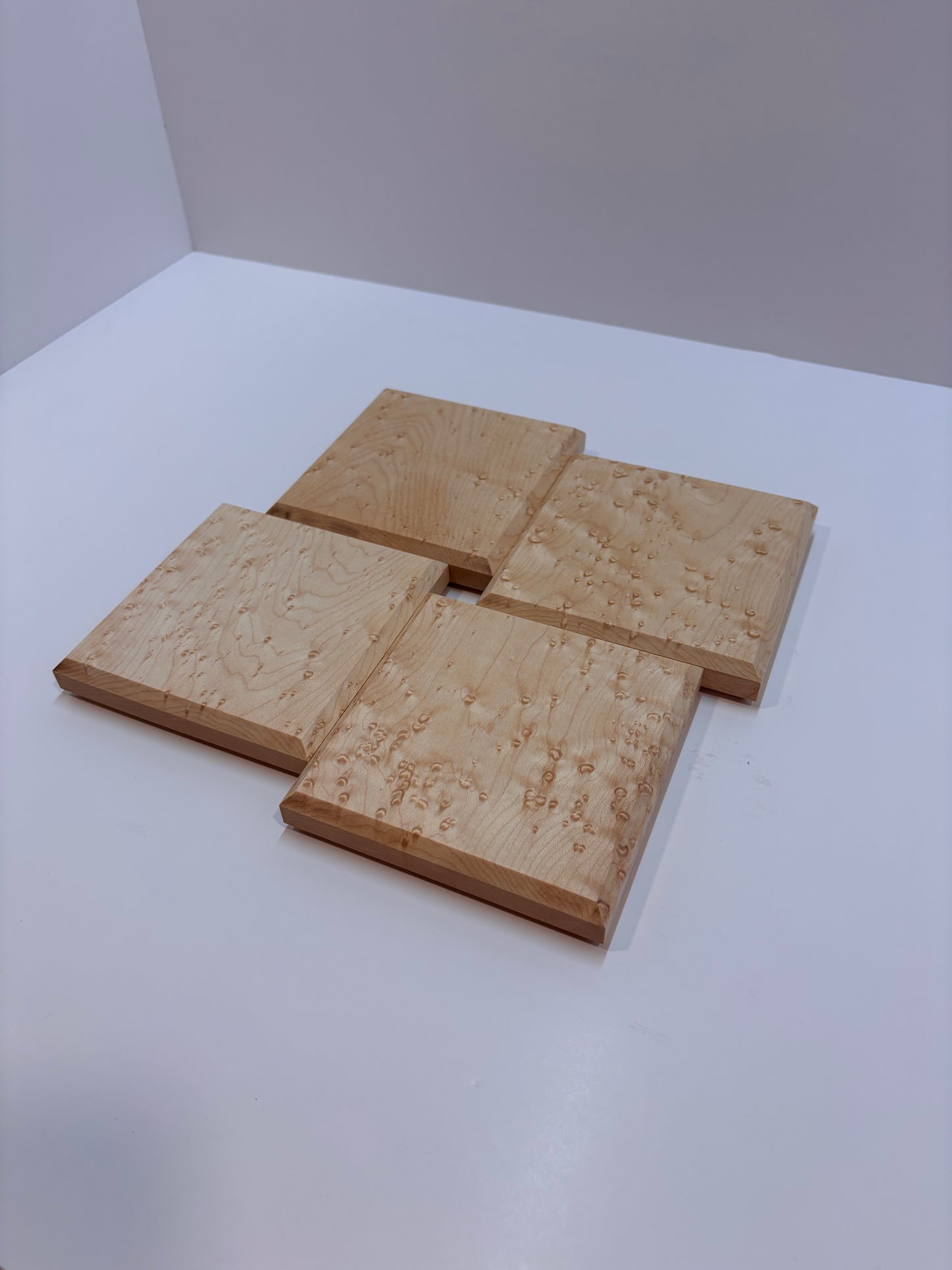 Birds Eye maple coasters