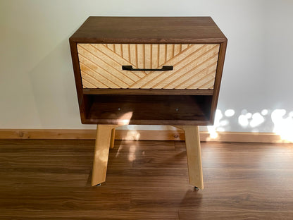 Walnut/Maple Night Stand