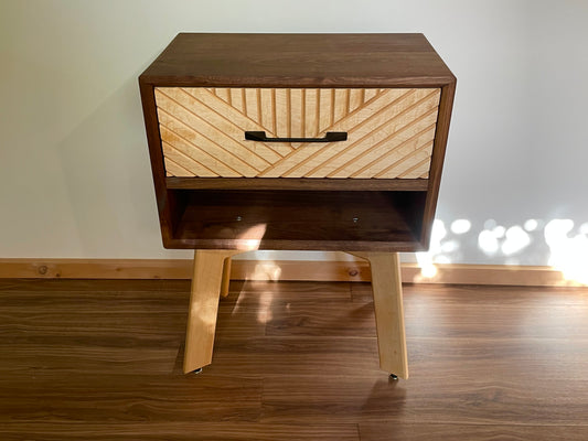 Walnut/Maple Night Stand