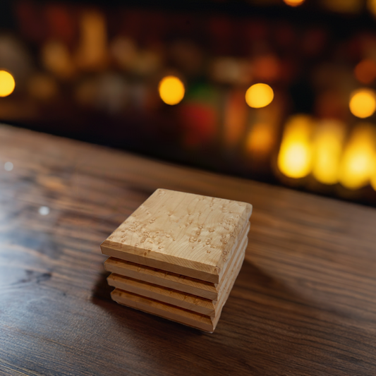 Birds Eye maple coasters